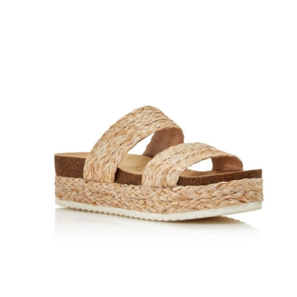 Aqua platform sandals
